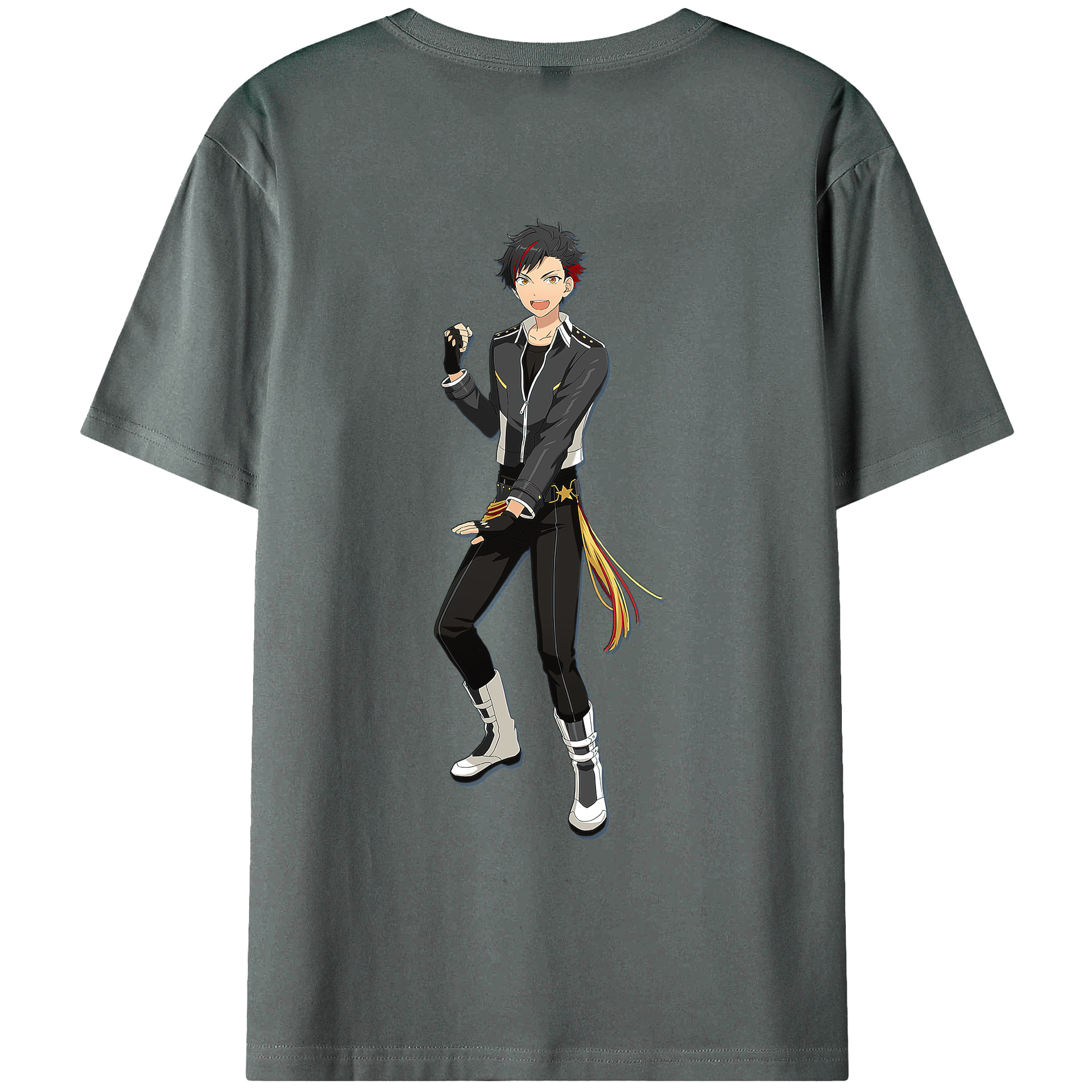 （画像用） あんさんぶるスターズ! Ensemble Stars 綿100％ メンズ半袖Tシャツ（バックプリント） 通気性